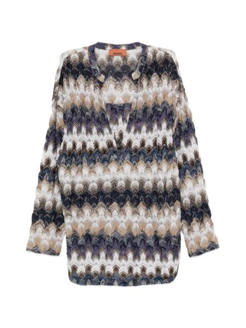 Missoni zigzag-pattern V-neck top