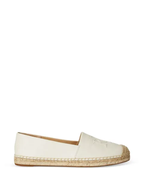 Lauren Ralph Lauren Cameryn embroidered-logo leather espadrilles