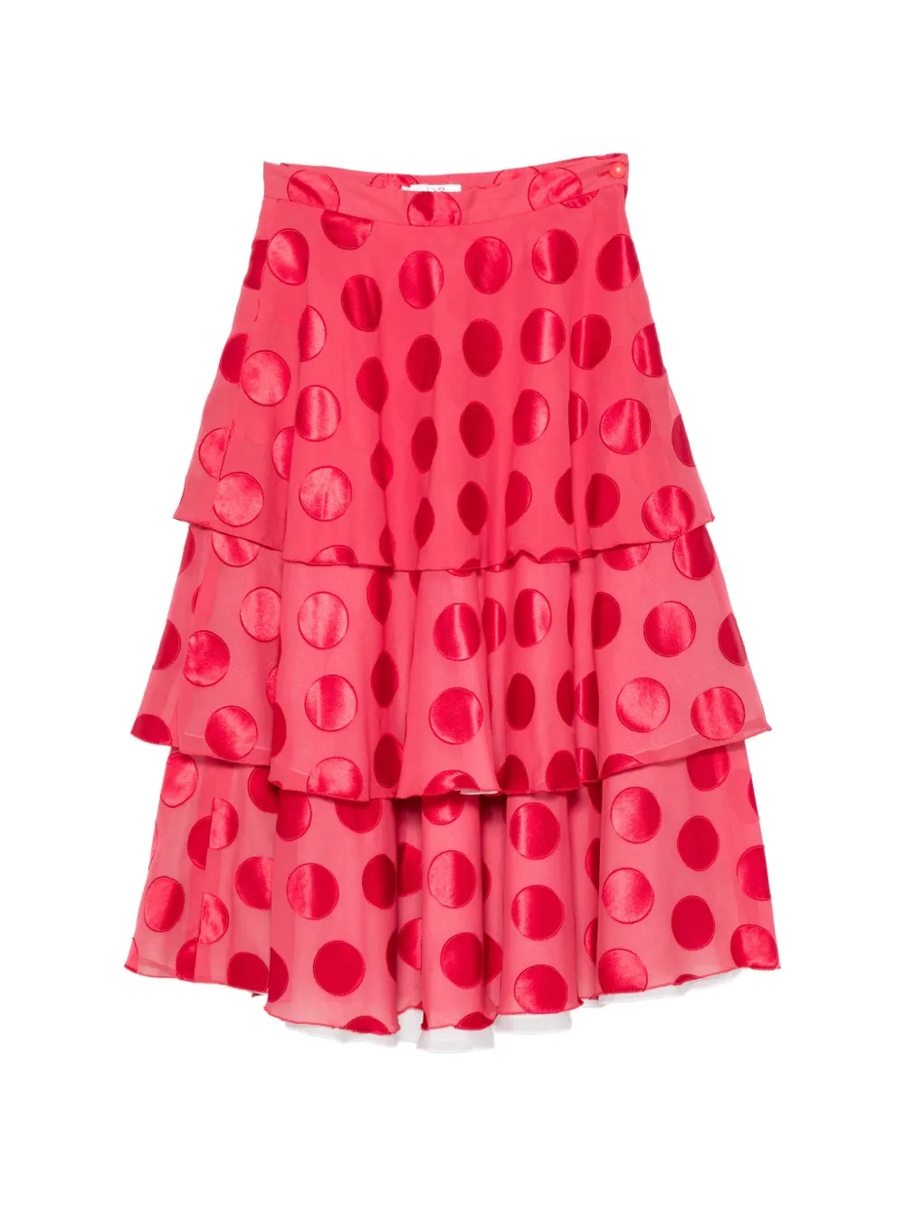 Christian Dior Pre-Owned 1970s polka-dot pattern midi skirt - Rosa