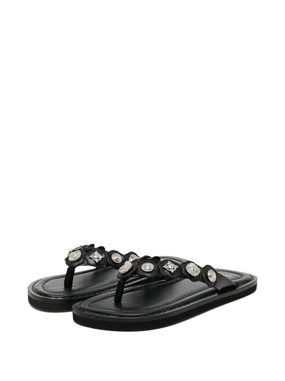 Toga Pulla Leren sandalen Zwart