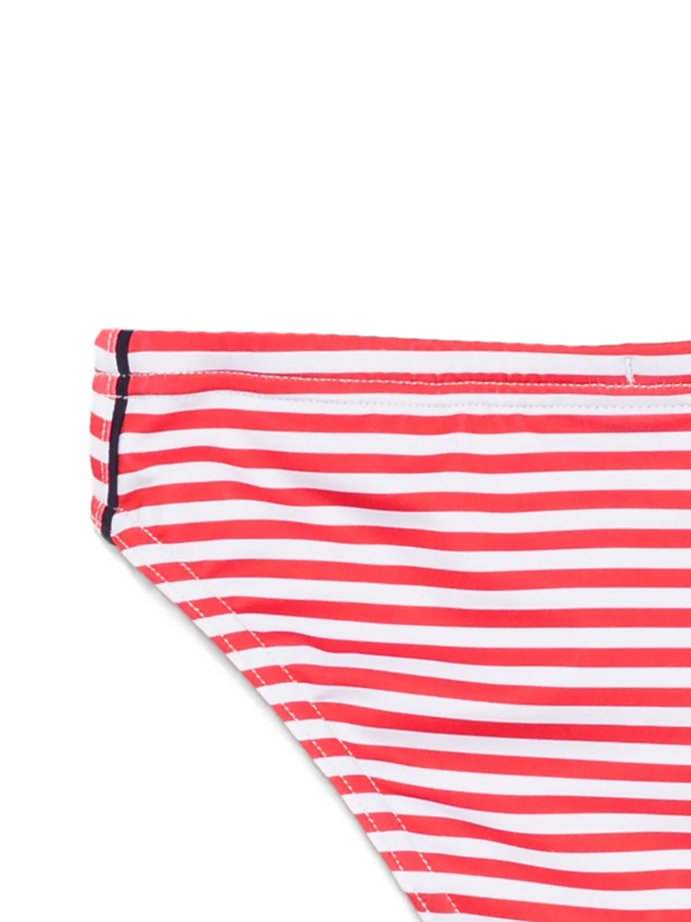 MC2 Saint Barth Kids Billy gestreepte zwembroek met logopatch Rood