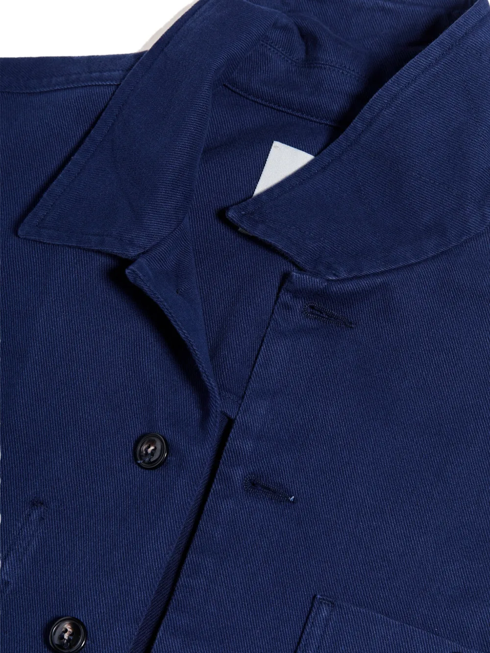 CIARAN x Parallelle katoenen-twill shirtjack met geborduurd logo Blauw