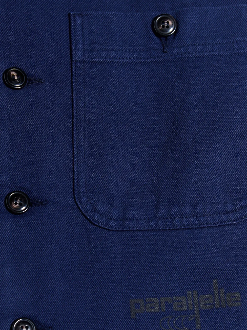 CIARAN x Parallelle katoenen-twill shirtjack met geborduurd logo Blauw