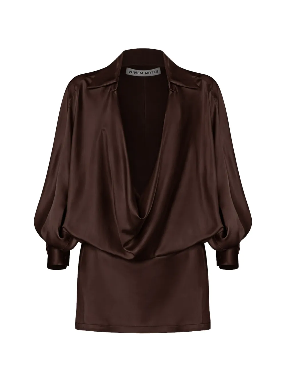 Nineminutes The Mona draped mini dress - Marrone
