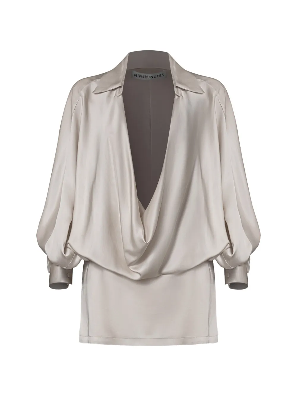 Nineminutes The Mona draped mini dress - Toni neutri