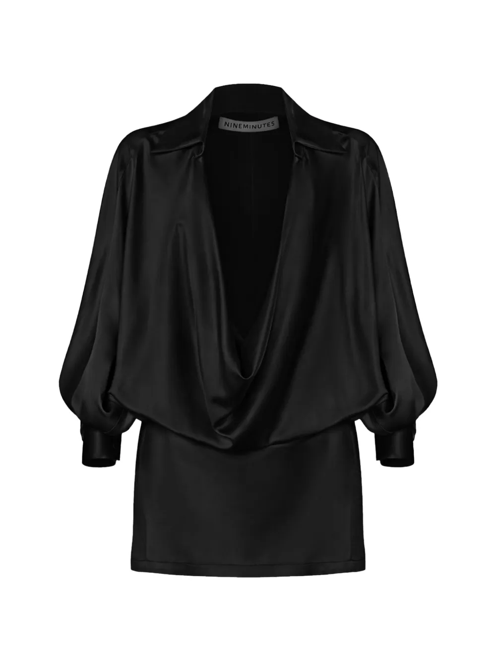Nineminutes The Mona draped mini dress - Nero