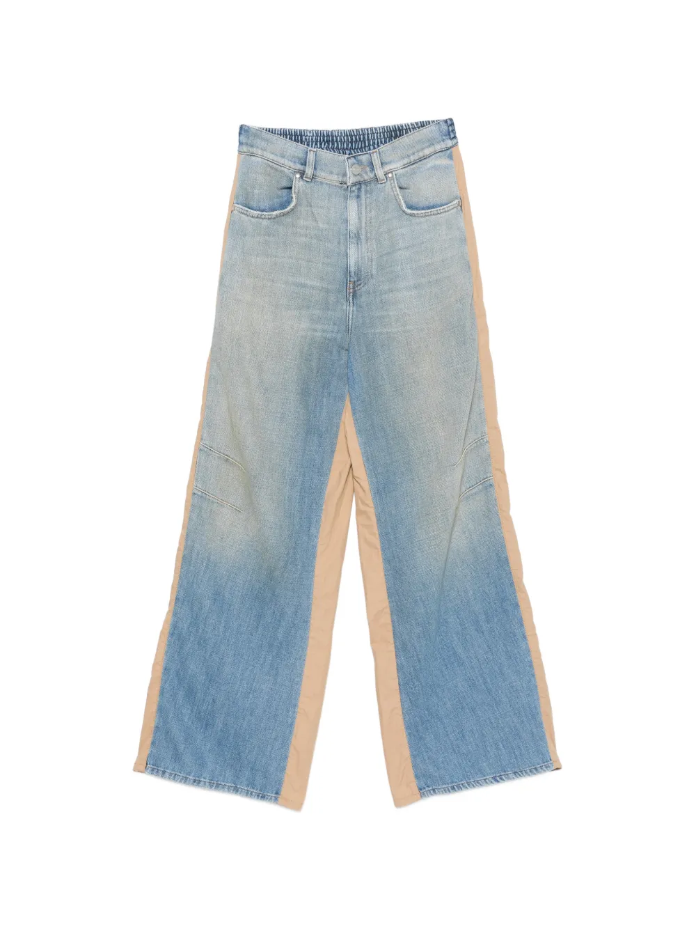 Circus Hotel panelled wide-leg jeans - Toni neutri