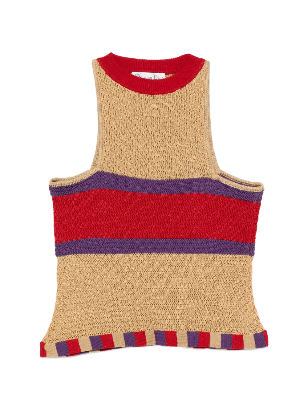 Christian Dior Pre-Owned 1980s striped knit top - Toni neutri