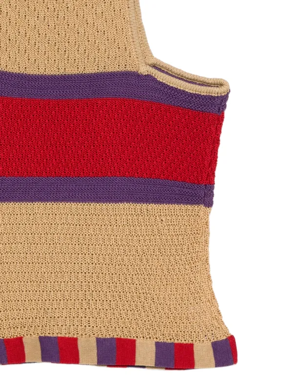 Christian Dior Pre-Owned 1980s Striped Knit Top | Neutrals