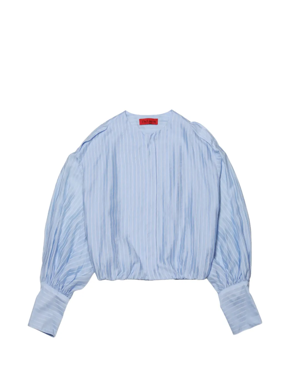 THELATEST Diana striped-pattern puff-sleeve blouse - Blu