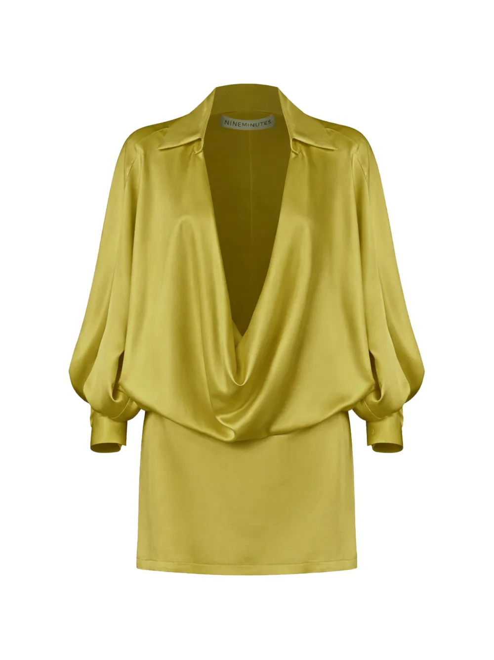 Nineminutes The Mona draped mini dress - Verde