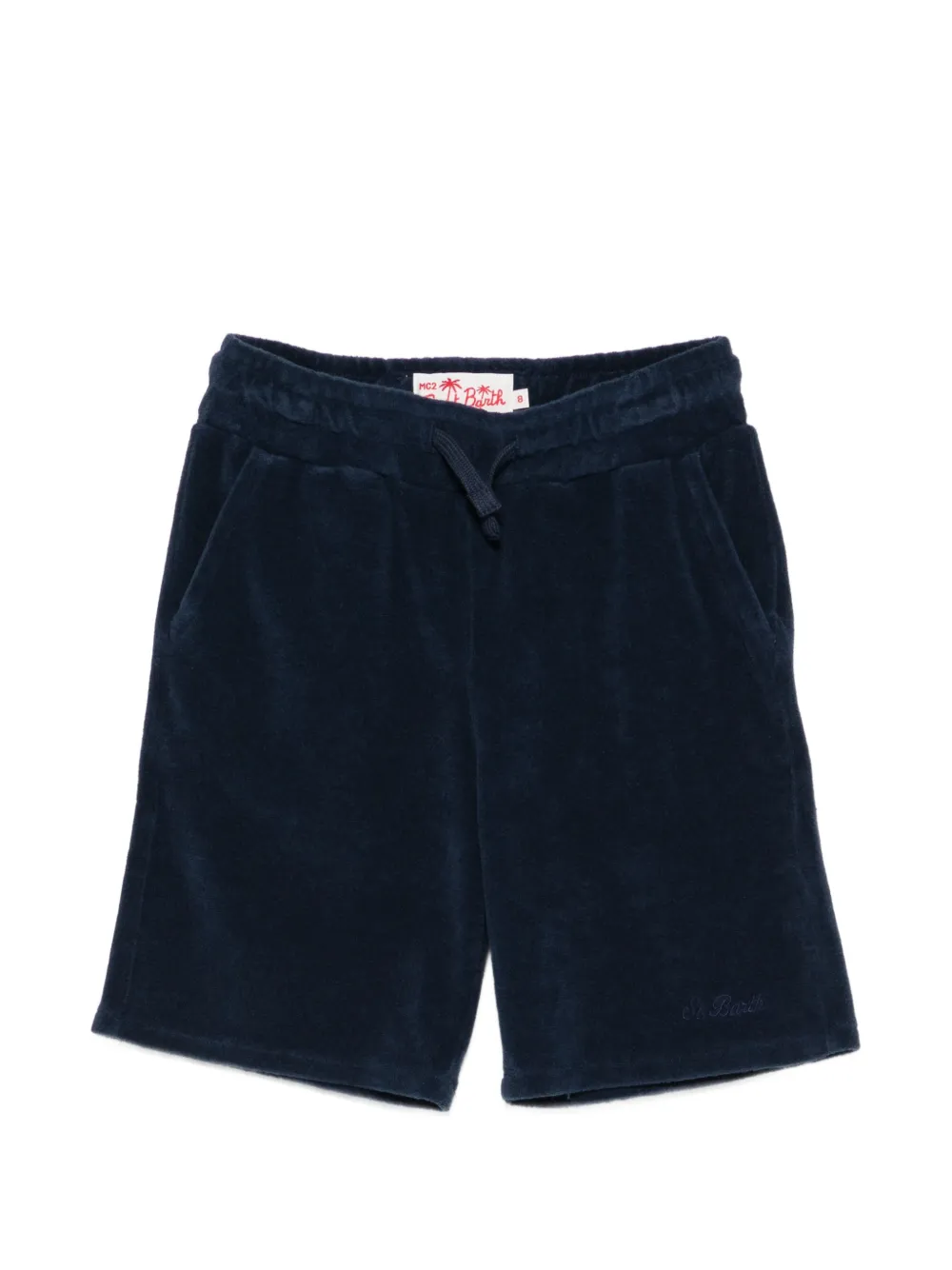 MC2 Saint Barth Kids Randle Sponge Jr drawstring terry-cloth shorts - Blau