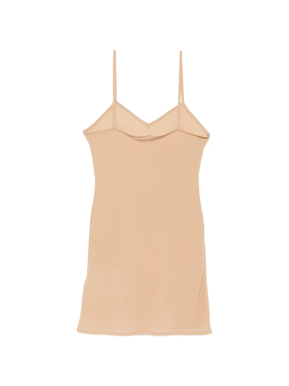 Akep Mini-jurk met spaghettibandjes en V-hals Beige