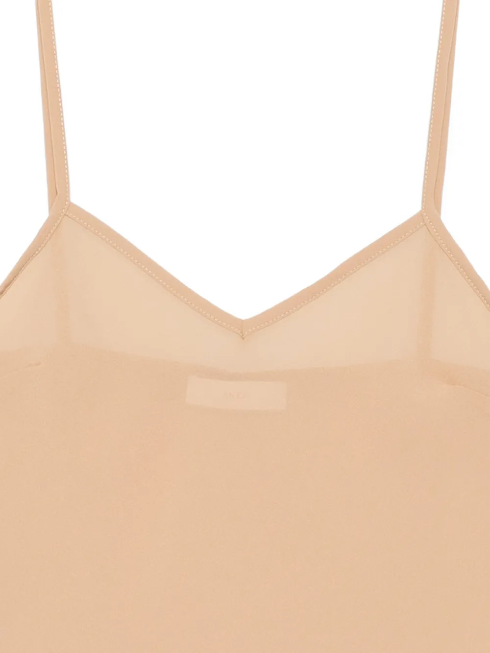 Akep Mini-jurk met spaghettibandjes en V-hals Beige
