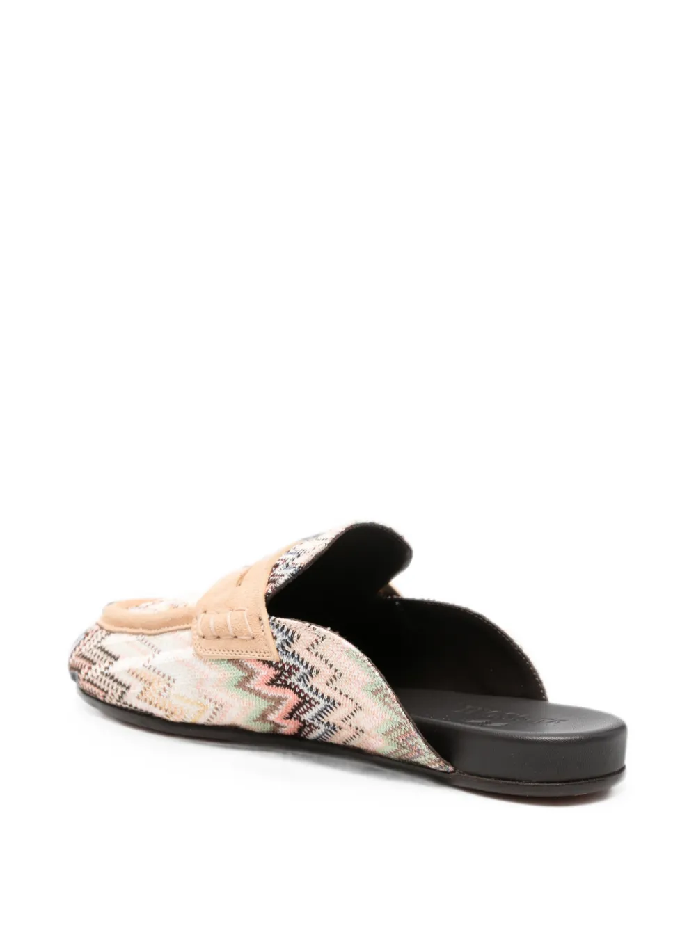 Missoni zigzag-knit loafers Beige