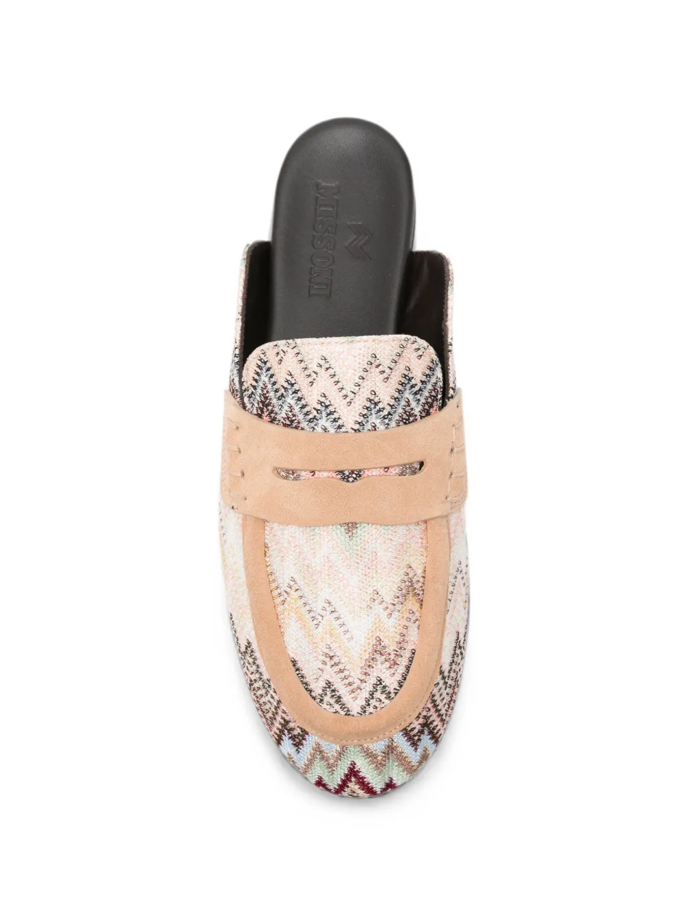 Missoni zigzag-knit loafers Beige