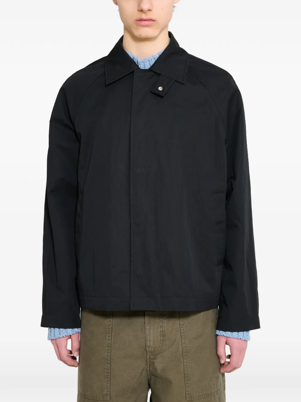 Sunflower raglan-sleeve coat - Nero