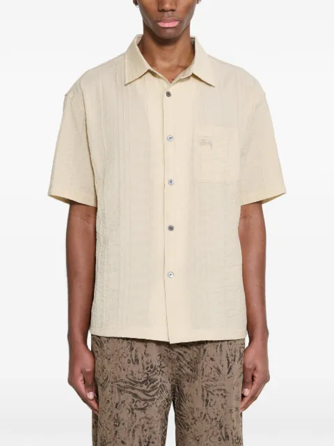 Stüssy pleated textured shirt