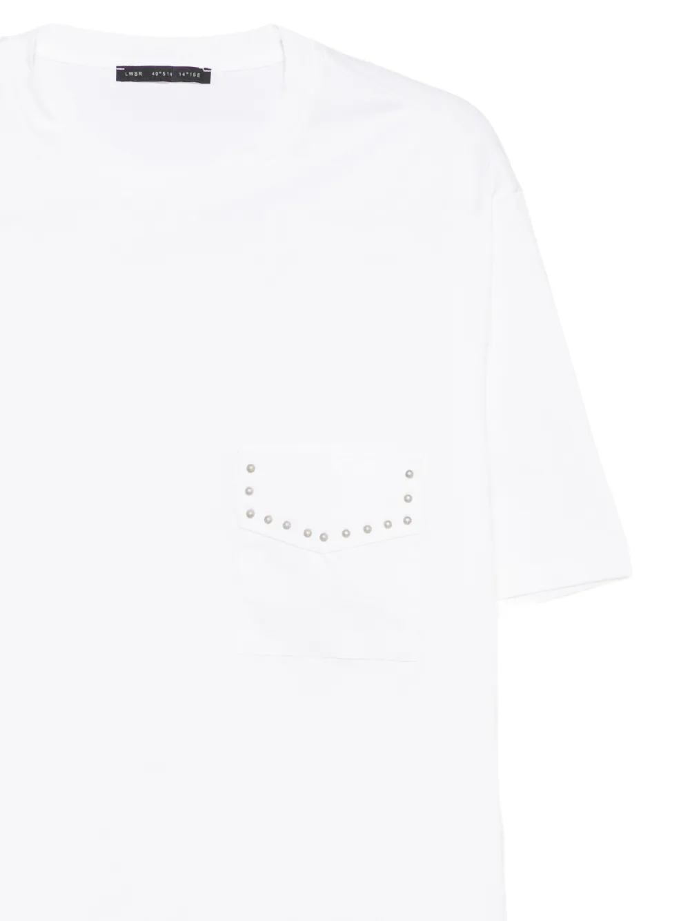 Low Brand T-shirt verfraaid met studs Wit