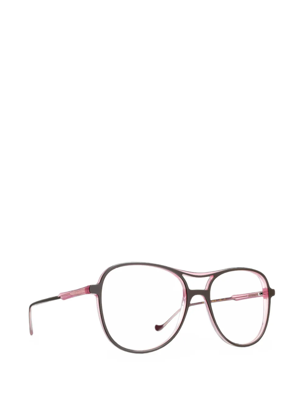 Caroline Abram Nafi Pilot-frame Glasses In Brown