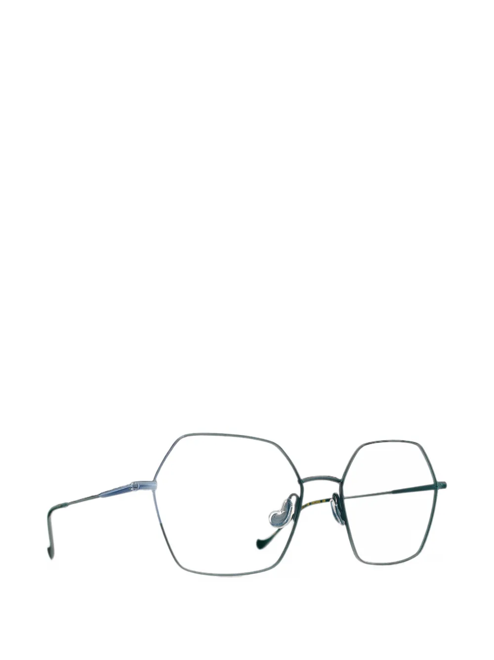 Caroline Abram Veronese Geometric-frame Glasses In Green