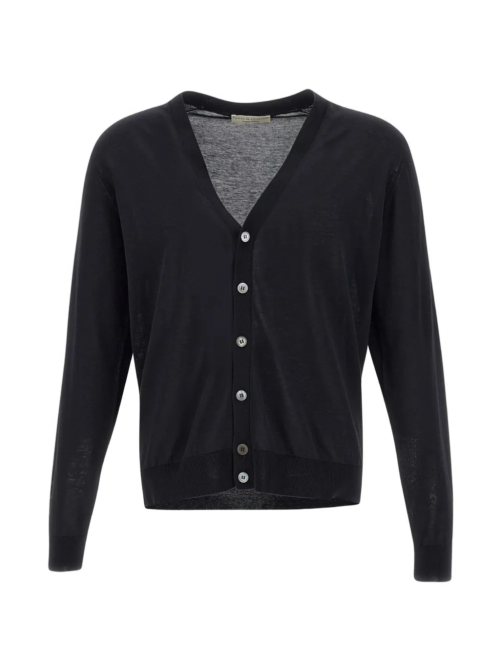 Filippo De Laurentiis V-neck button-up cardigan - Black