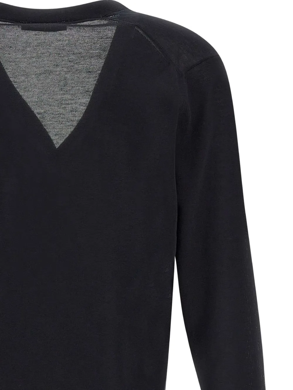 Filippo De Laurentiis Button-up vest met V-hals Zwart