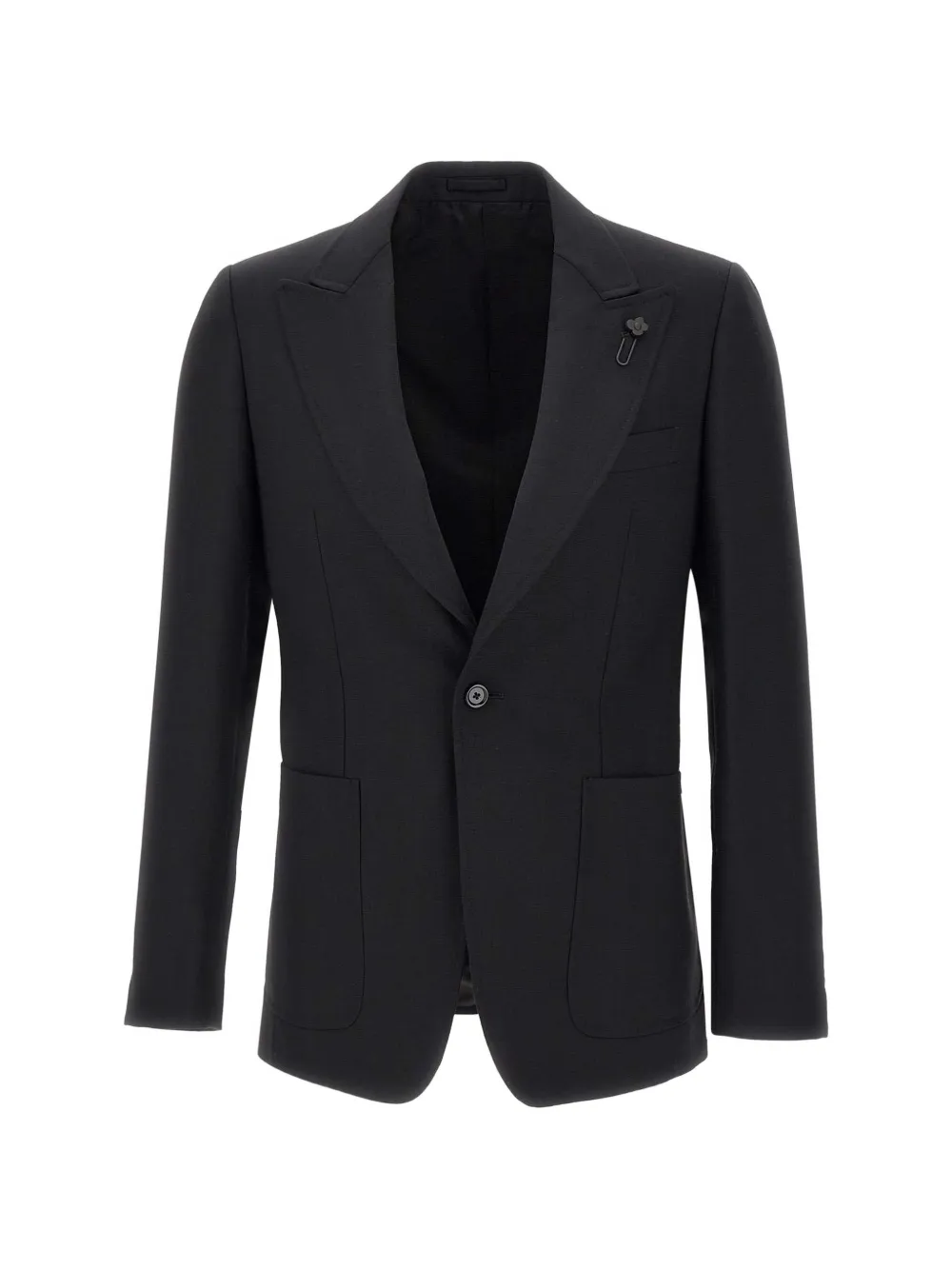 Lardini peak-lapel wool blazer - Black