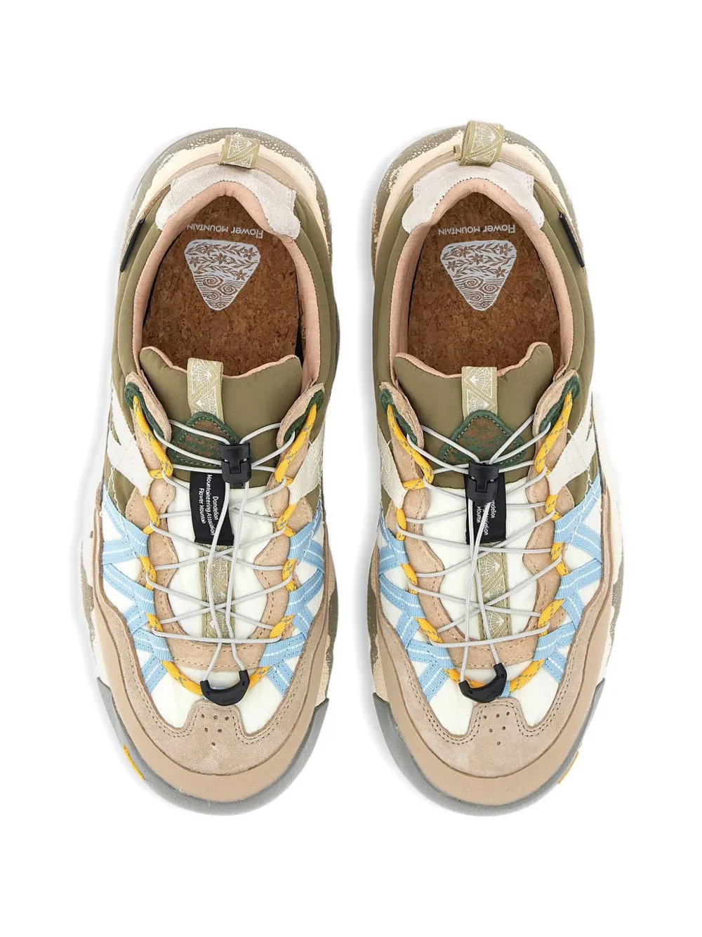 FLOWER MOUNTAIN Iwano panelled sneakers Beige