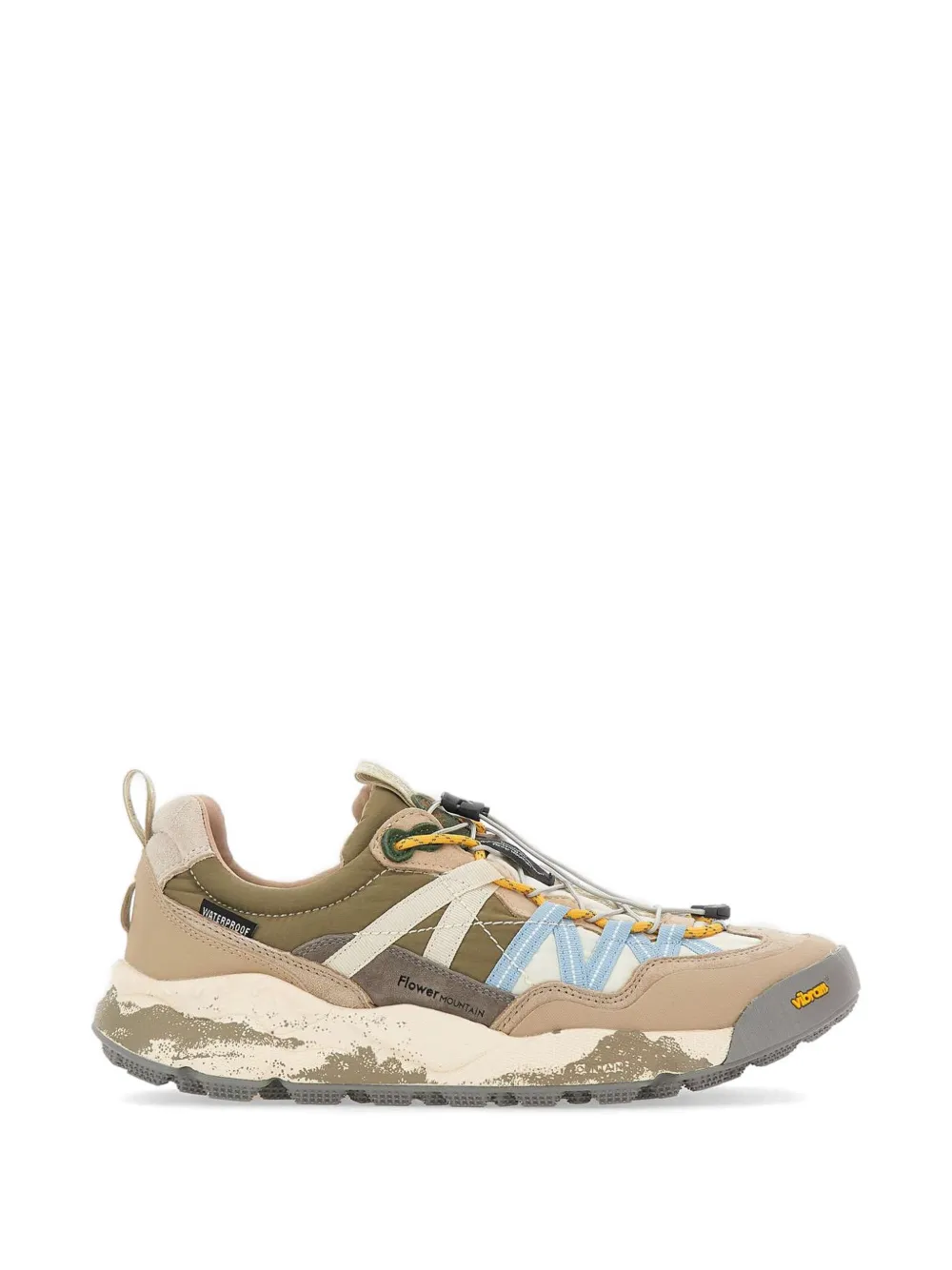 FLOWER MOUNTAIN Iwano panelled sneakers Beige