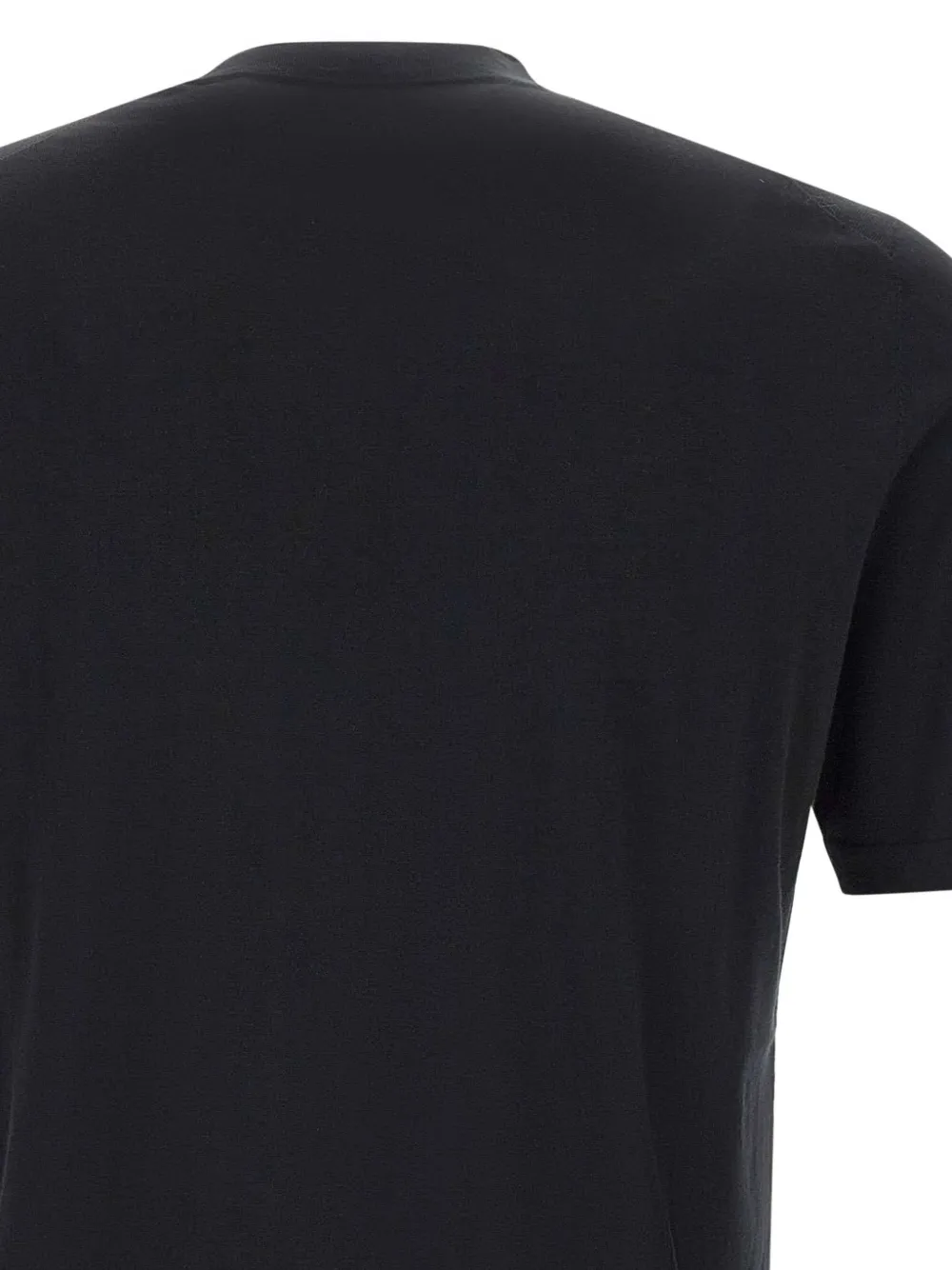 Kangra Katoenen T-shirt met ronde hals Zwart