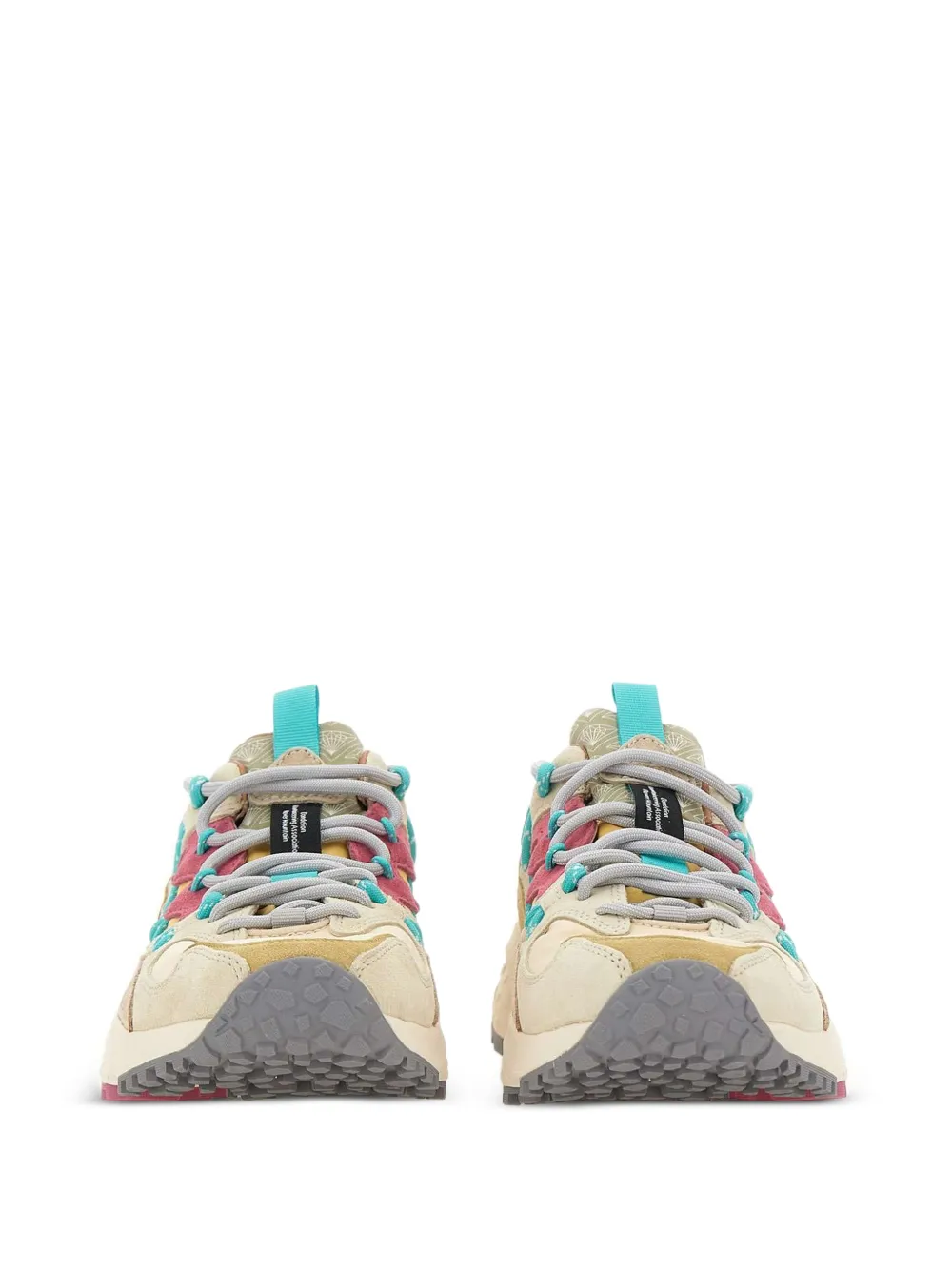 FLOWER MOUNTAIN Yamabushi panelled sneakers Beige