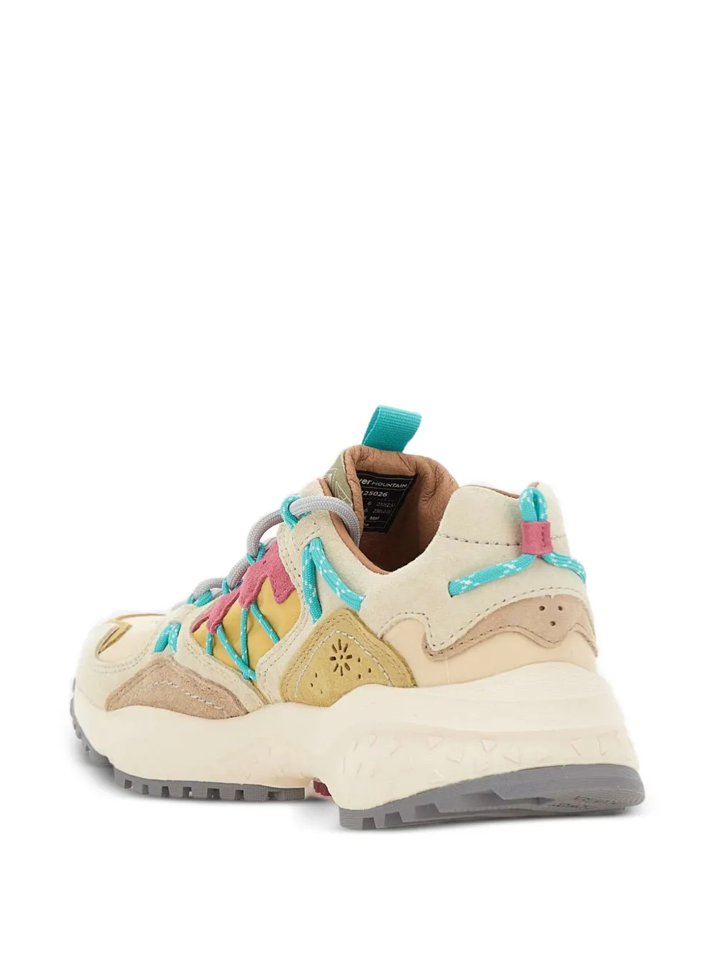 FLOWER MOUNTAIN Yamabushi panelled sneakers Beige
