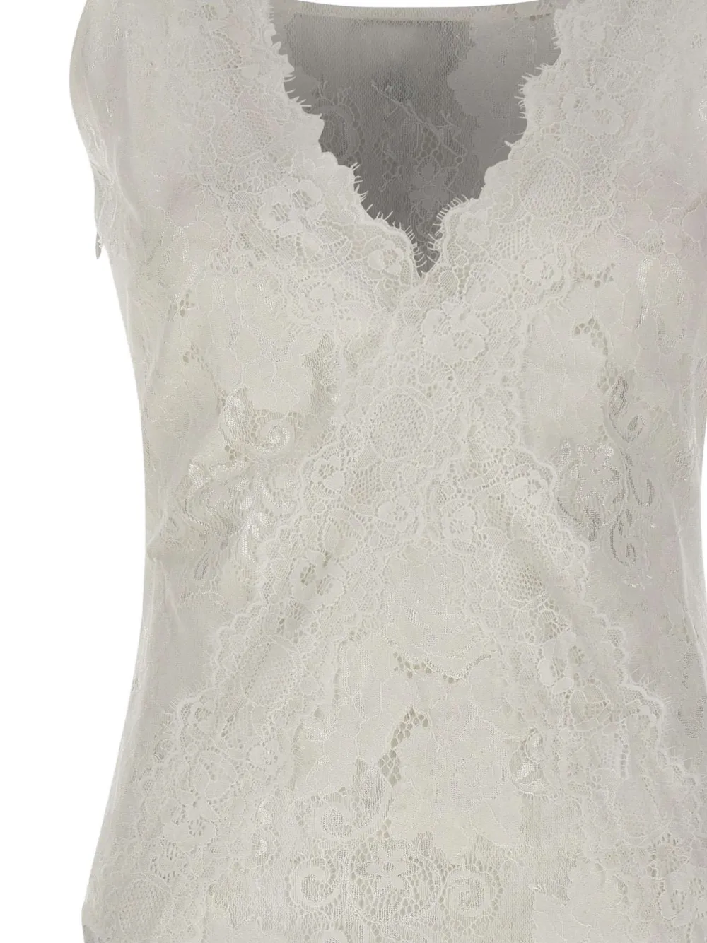 HERSKIND Johannes body met afwerking van kant Beige