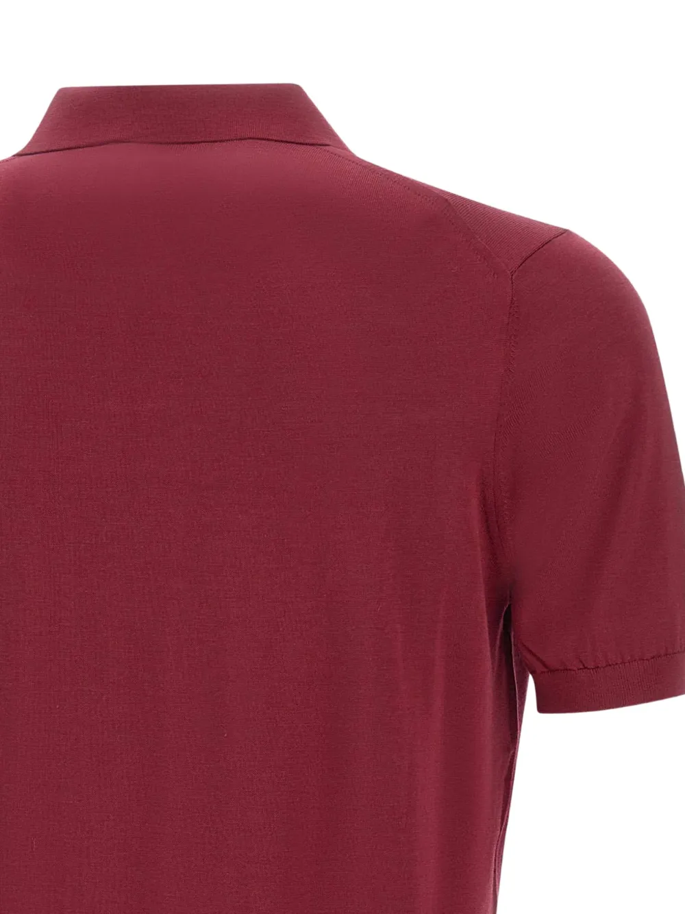 Kangra T-shirt met V-hals en knopen Rood
