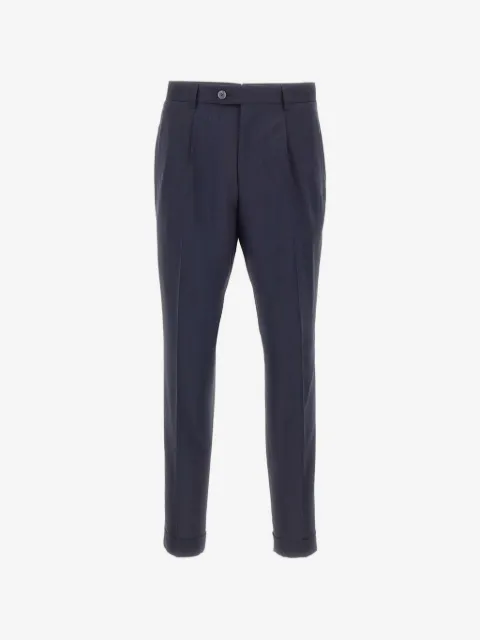 BOSS pantalon droit à design plissé