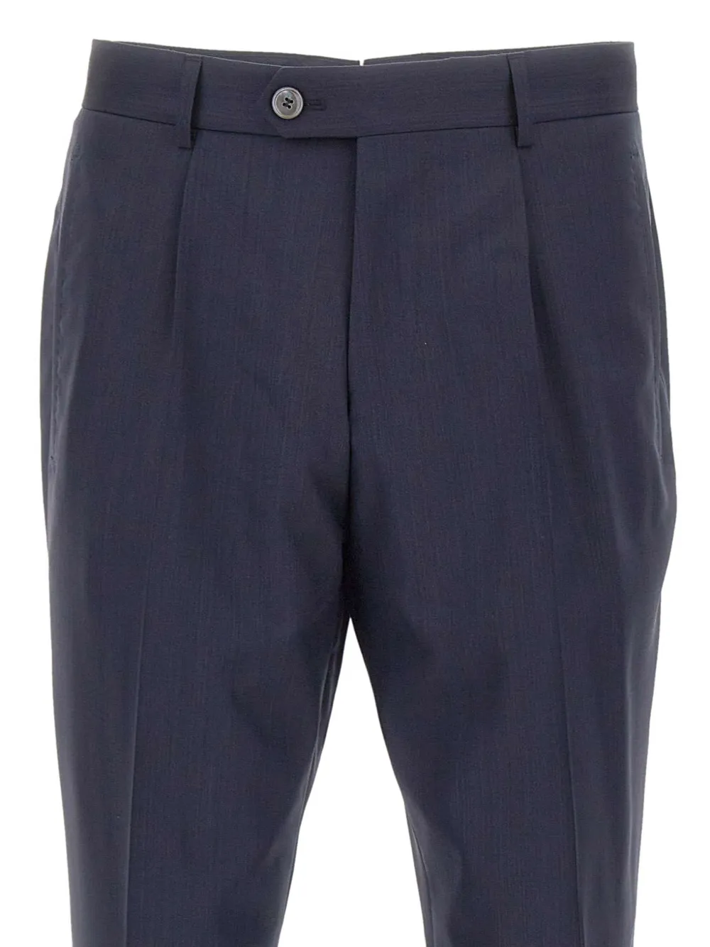 BOSS Straight plooibroek Blauw