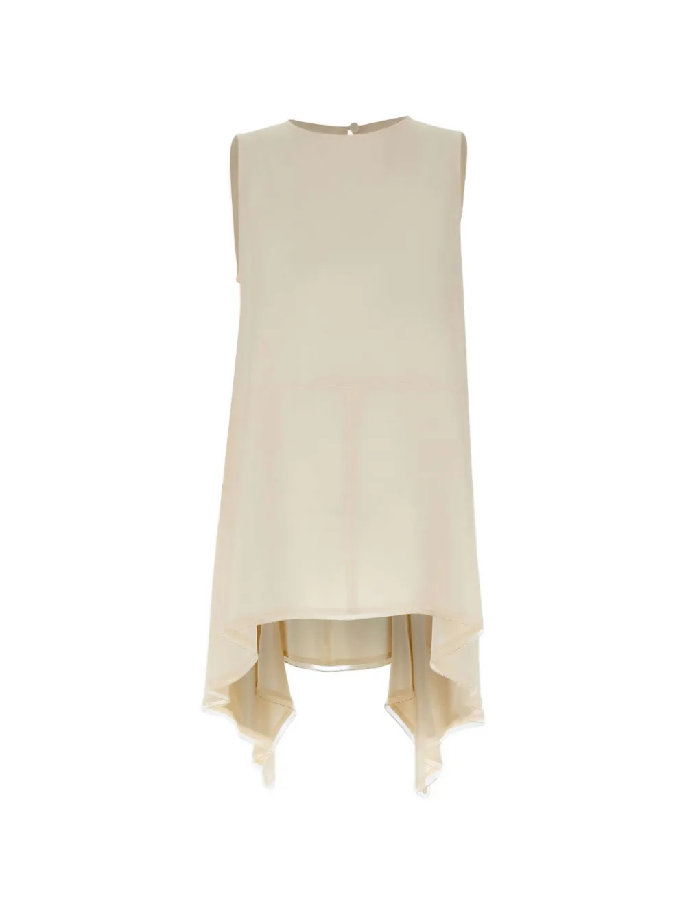 Fabiana Filippi ruffled asymmetric top - Bianco