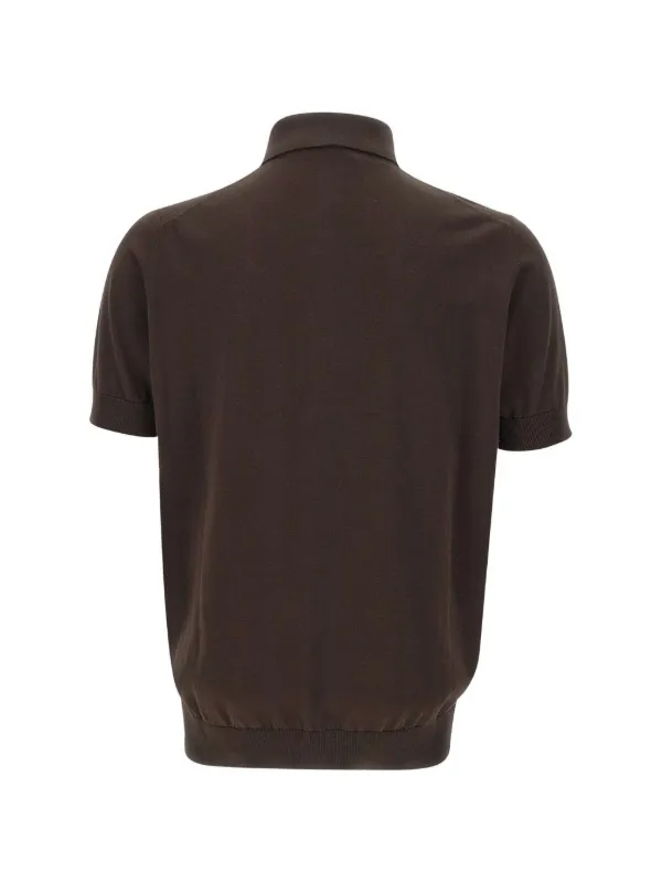 Filippo de Laurentiis ブラウン、ポロニット Filippo De Laurentiis ニット ポロシャツ | ブラウン | FARFETCH JP