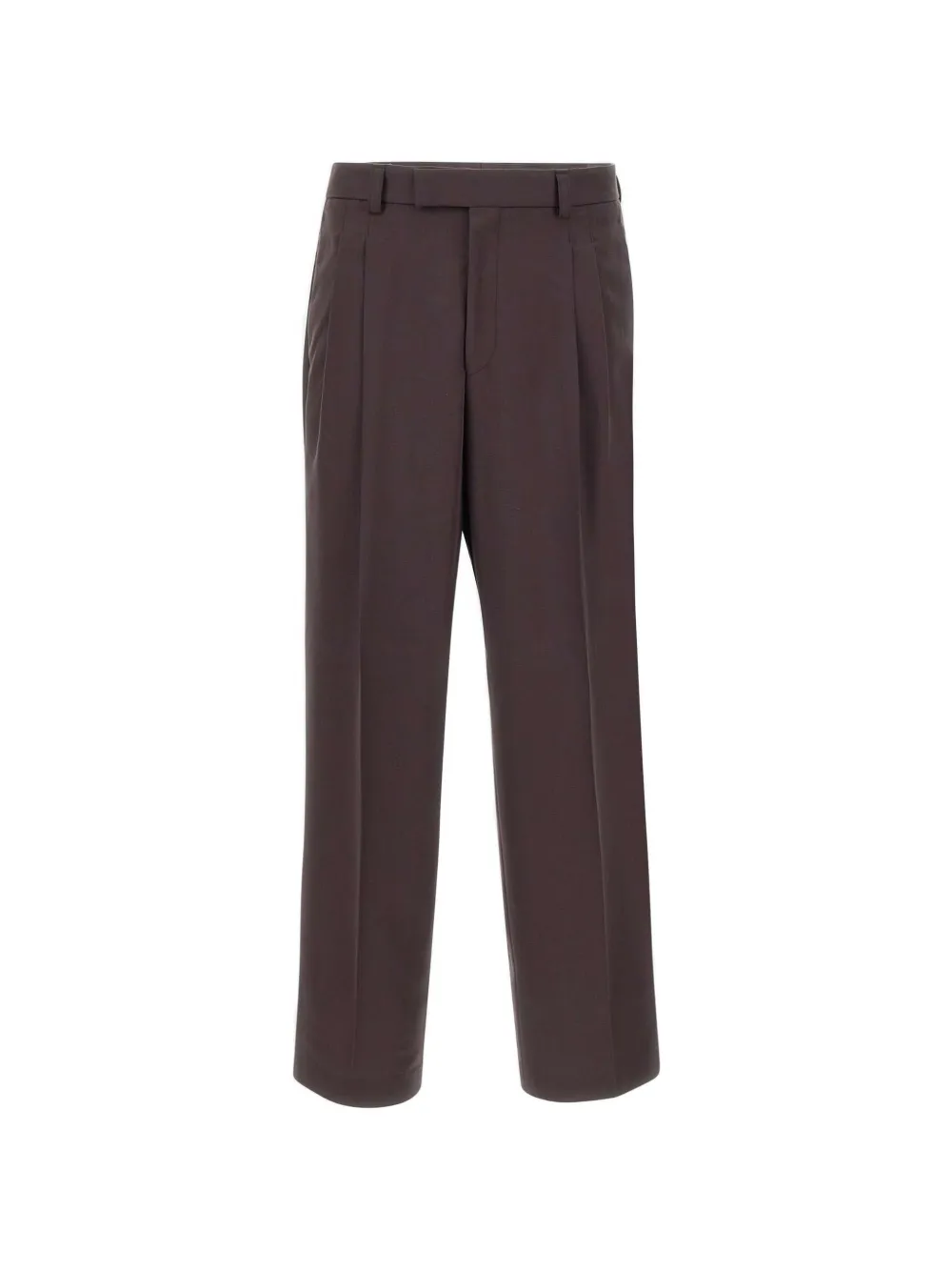BOSS pleated twill trousers - Marrone