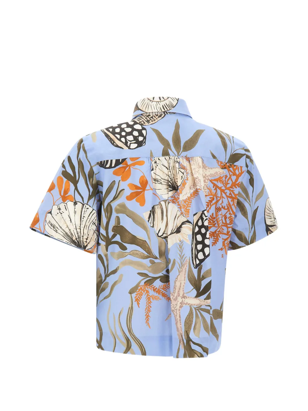Marella Gesmockte blouse met print Blauw