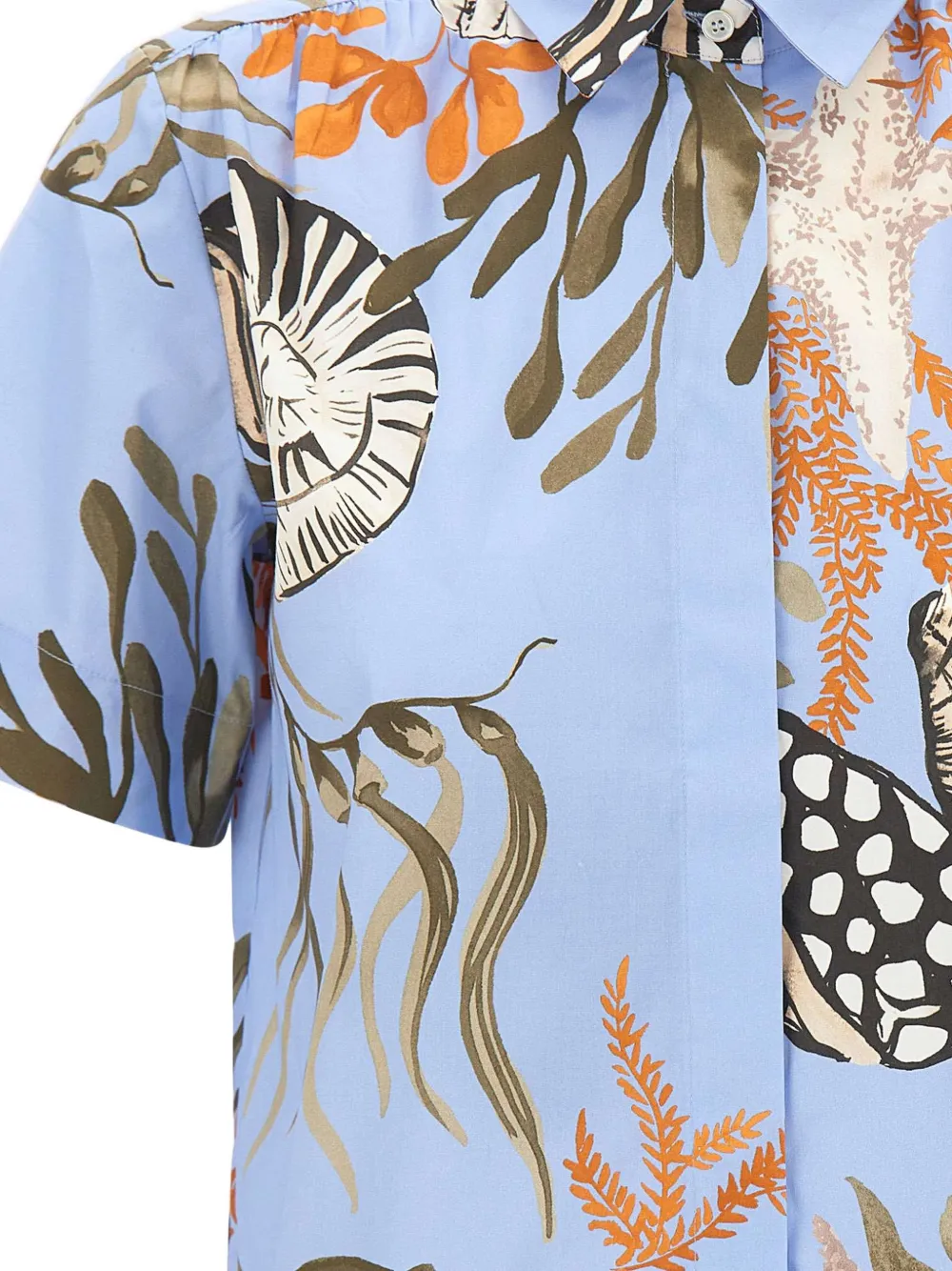 Marella Gesmockte blouse met print Blauw