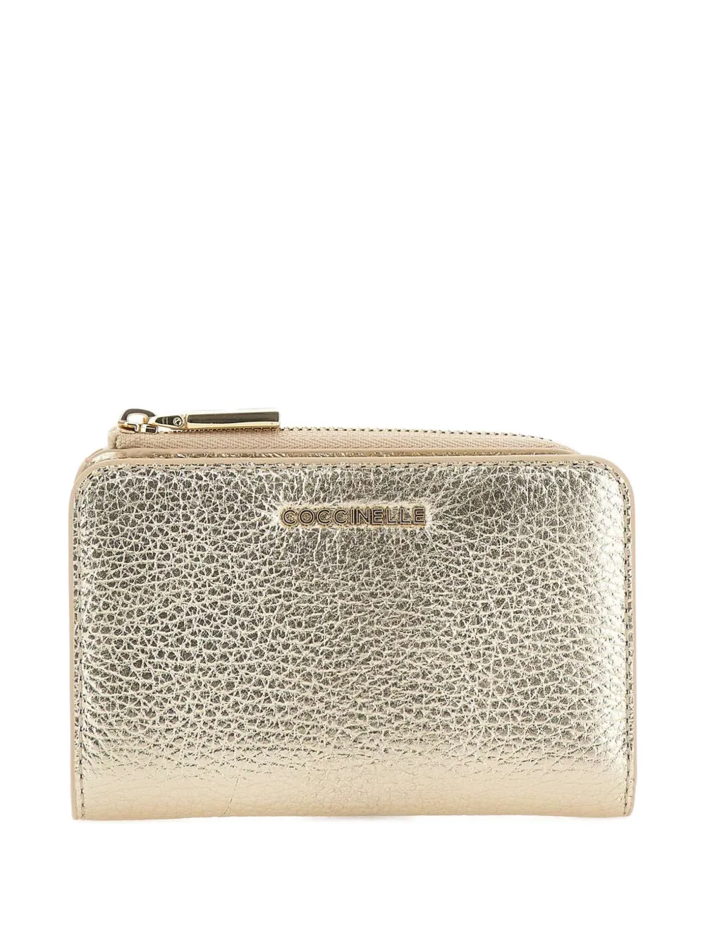 Coccinelle hammered leather wallet - Oro