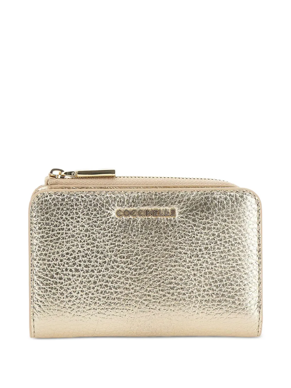 Coccinelle hammered leather wallet - Oro
