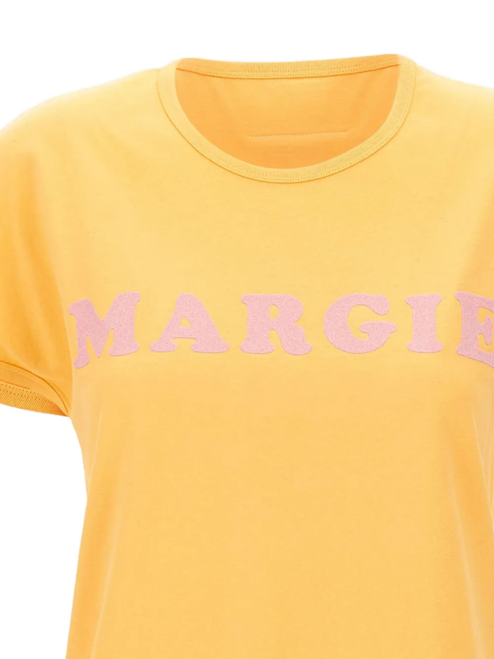 MM6 Maison Margiela T-shirt met logoprint Geel
