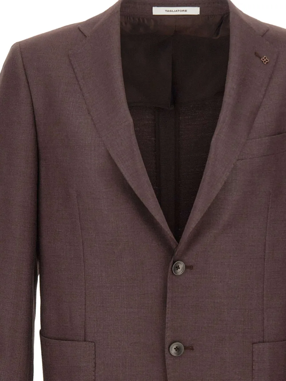 Tagliatore Blazer met twee knopen en logoprint Bruin