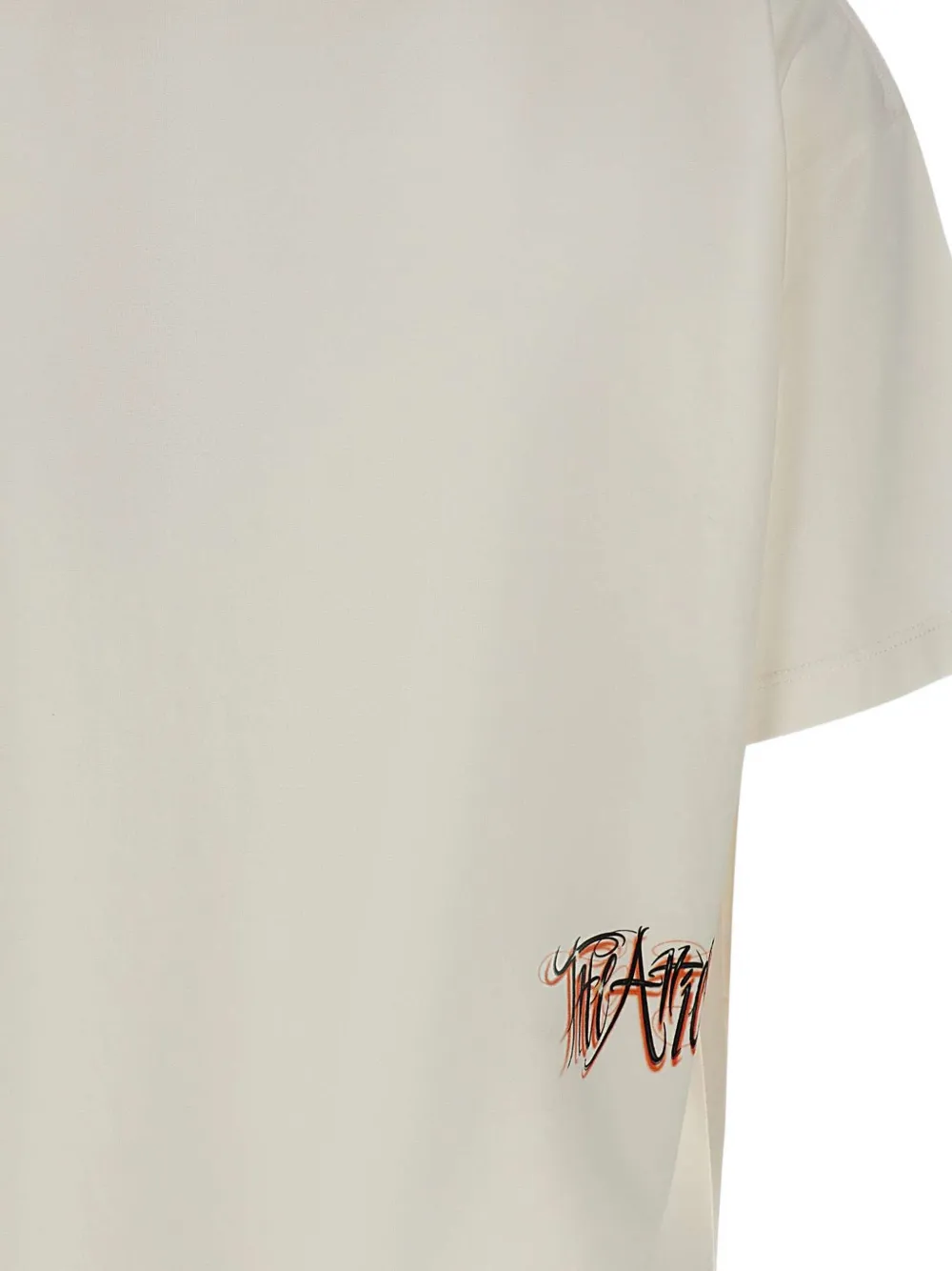 The Attico T-shirt met logoprint Beige
