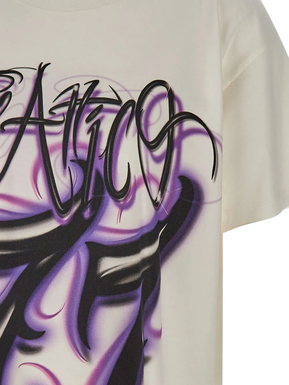 The Attico T-shirt met logoprint Beige