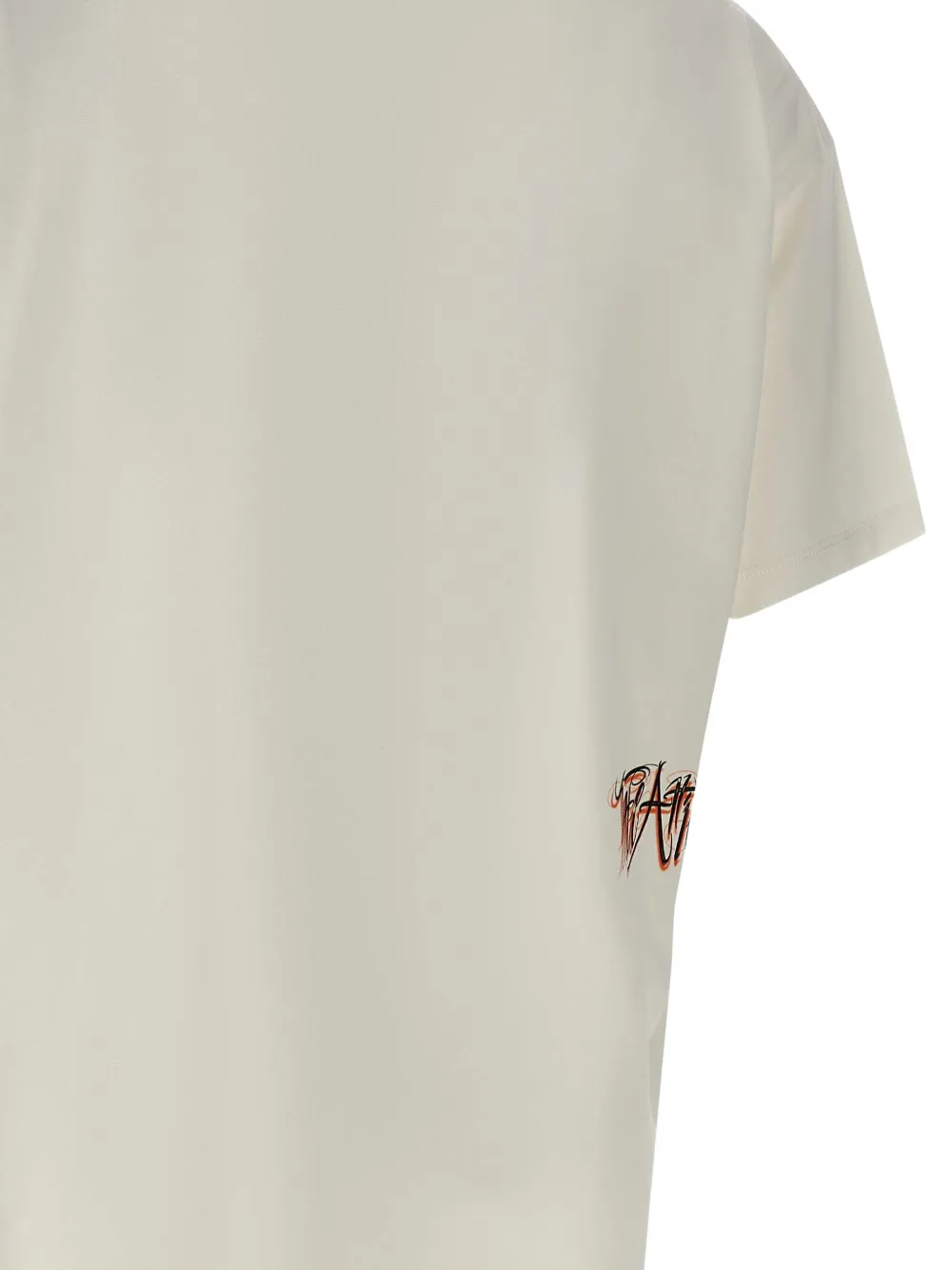 The Attico T-shirt met logoprint Beige