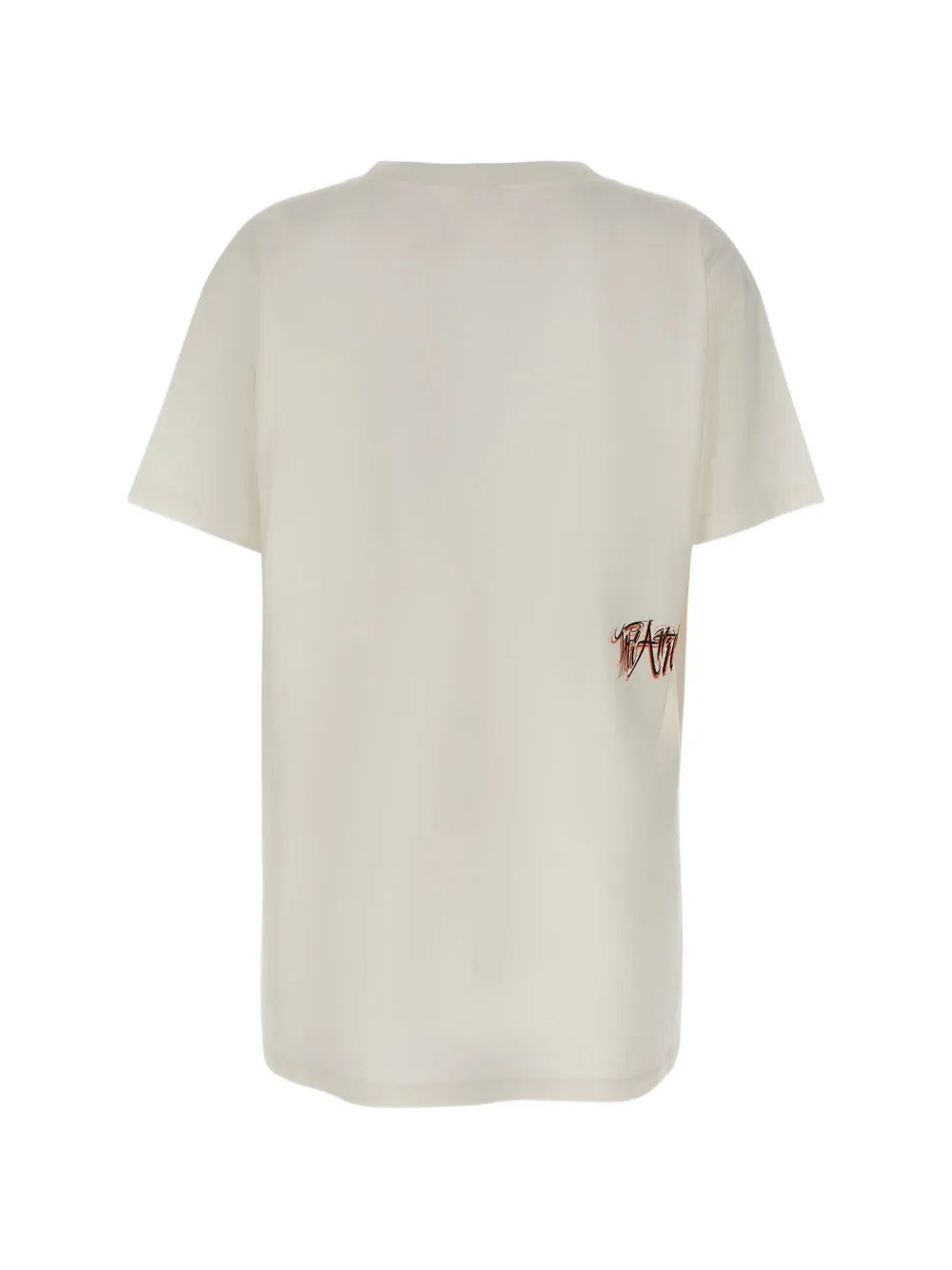 The Attico T-shirt met logoprint Beige